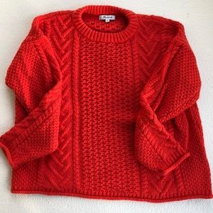 Red orange Madewell Sweater